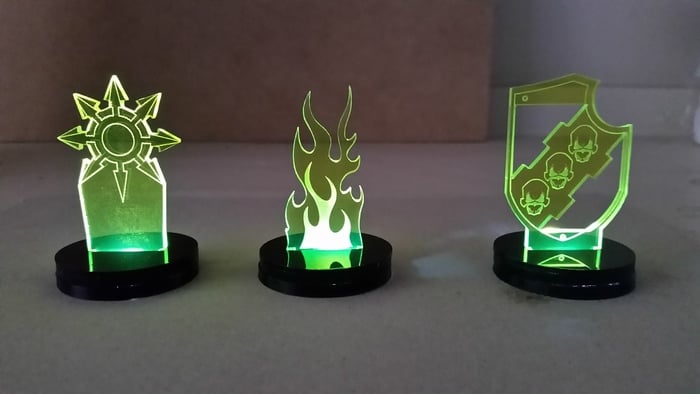 Lit objective markers