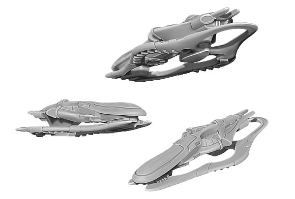 We have always liked this model, and even though it is one of the smaller Covenant vessels we knew we had to nail it. In game the SDV-class Corvette operates in pairs, or can be used to escort larger vessels, such as Heavy Cruisers and Assault Carriers.