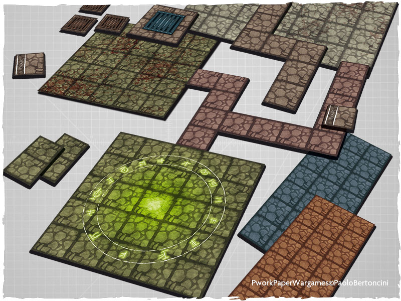 Pwork Wargames fantasy Tiles Set: Master Starter Set Dungeon