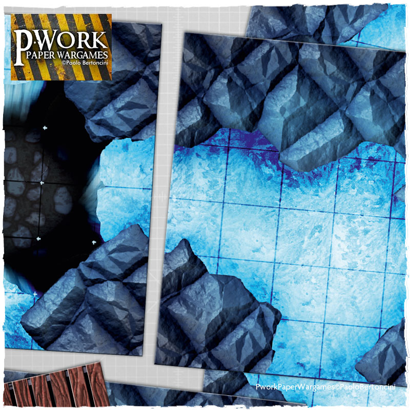 Snow Field and Ice Cave: Pwork Fantasy Tiles Set