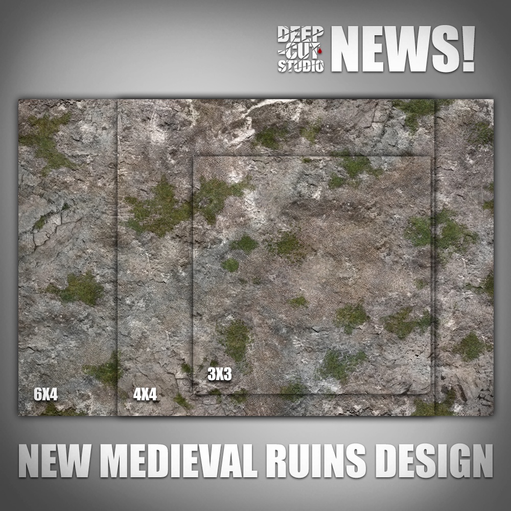 medieval ancient ruins gaming mat fb