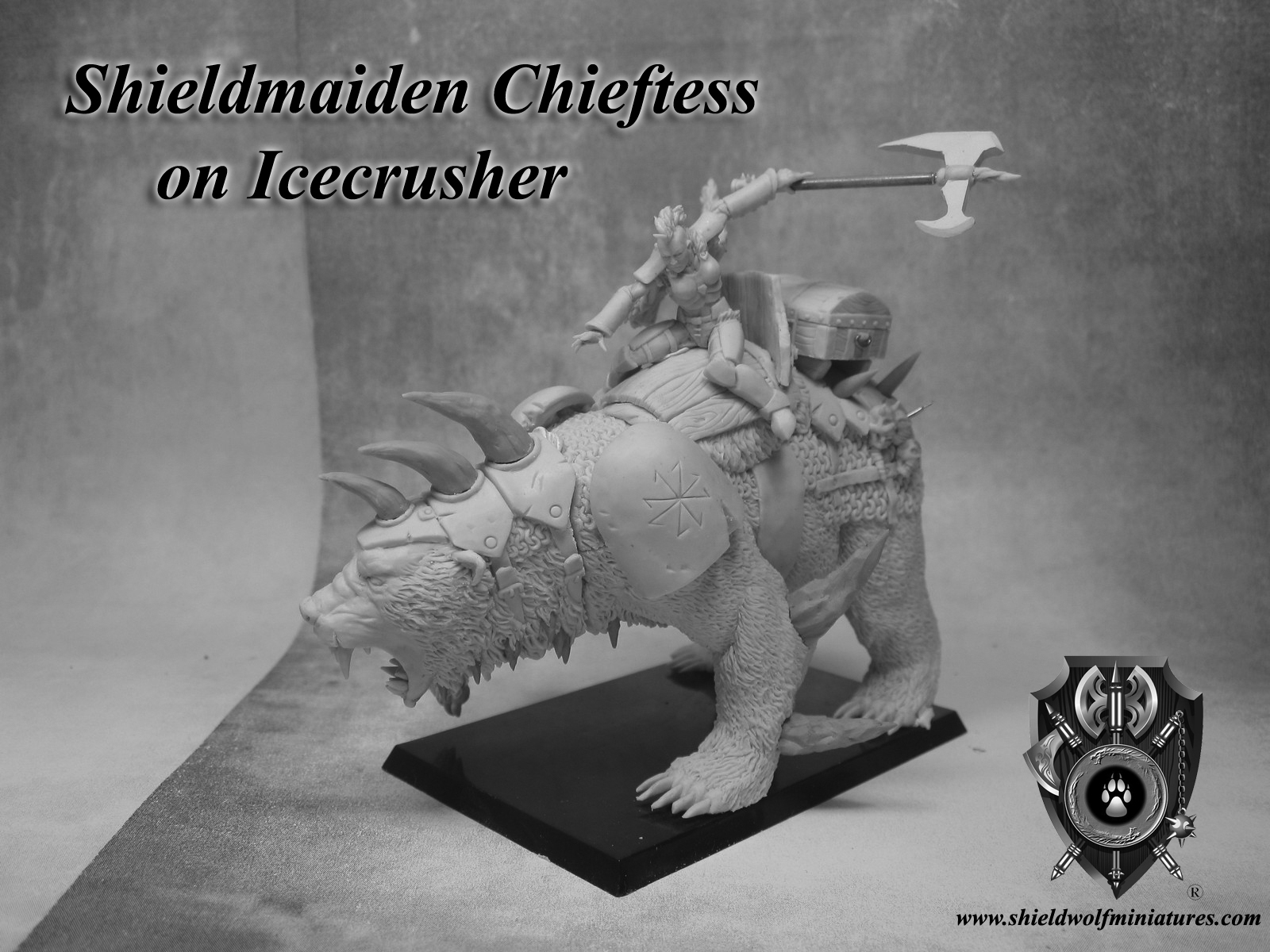 shieldmaiden-chieftess-on-icecrusher-front-view-by-shieldwolf-miniatures