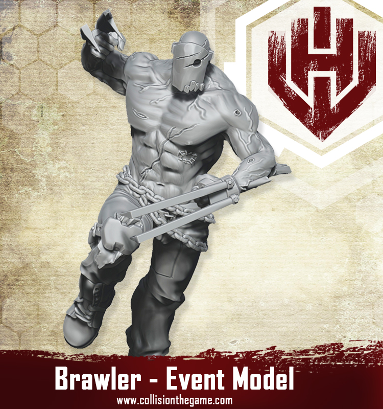 The Unwanted Brawler event model, armed with two fighting claws.