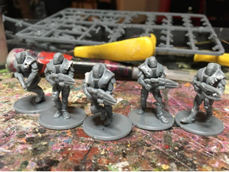 The Strike Squads get the battle damage treatment
