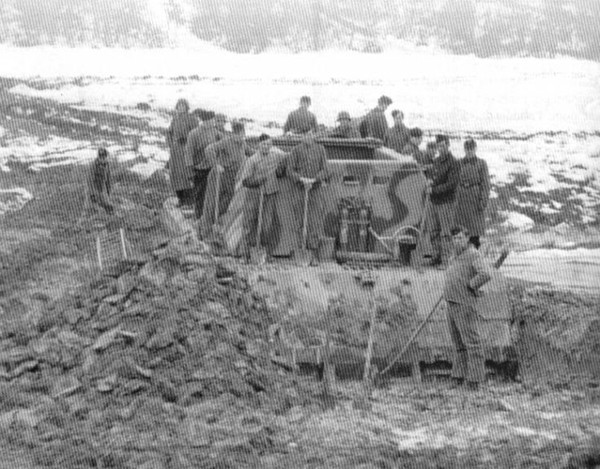 Panzer VIII Maus prototype in the mud
