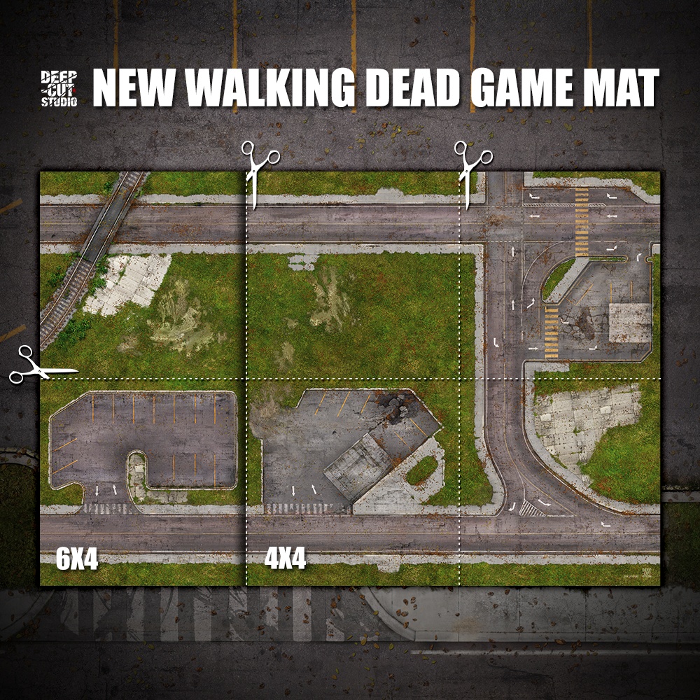 walking dead town game mat fb