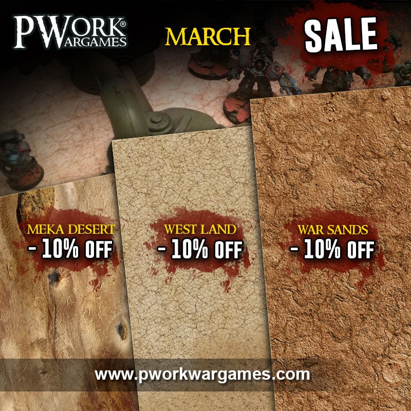 Pwork Wargames March 2017 Sale! 10% discount!