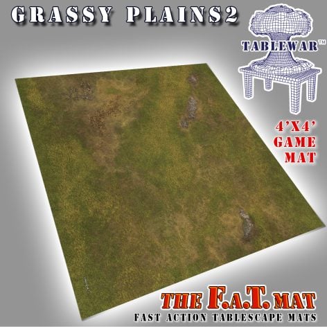 4x4 'Grassy Plains 2' F.A.T. Mat gaming mat from TABLEWAR