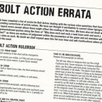 Rules: Bolt Action Second Edition FAQ Update