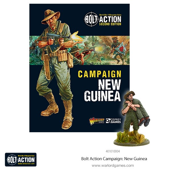 401010004 Bolt Action Campaign New Guinea 600x72 plus fig