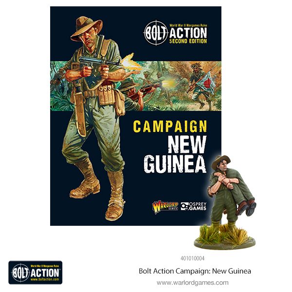 401010004 Bolt Action Campaign New Guinea 600x72 plus fig