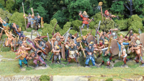 A Barbarian Warband emerges from the spring forests!