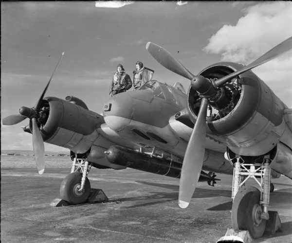 A Coastal Command Beaufighter with a torpedo loaded and ready to go. 